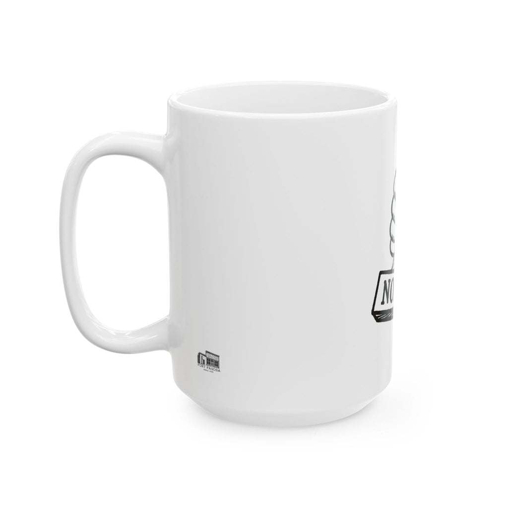 Ceramic Mug — Vintage Hand Stamp 'NOPE' Coffee Cup (11oz, 15oz)