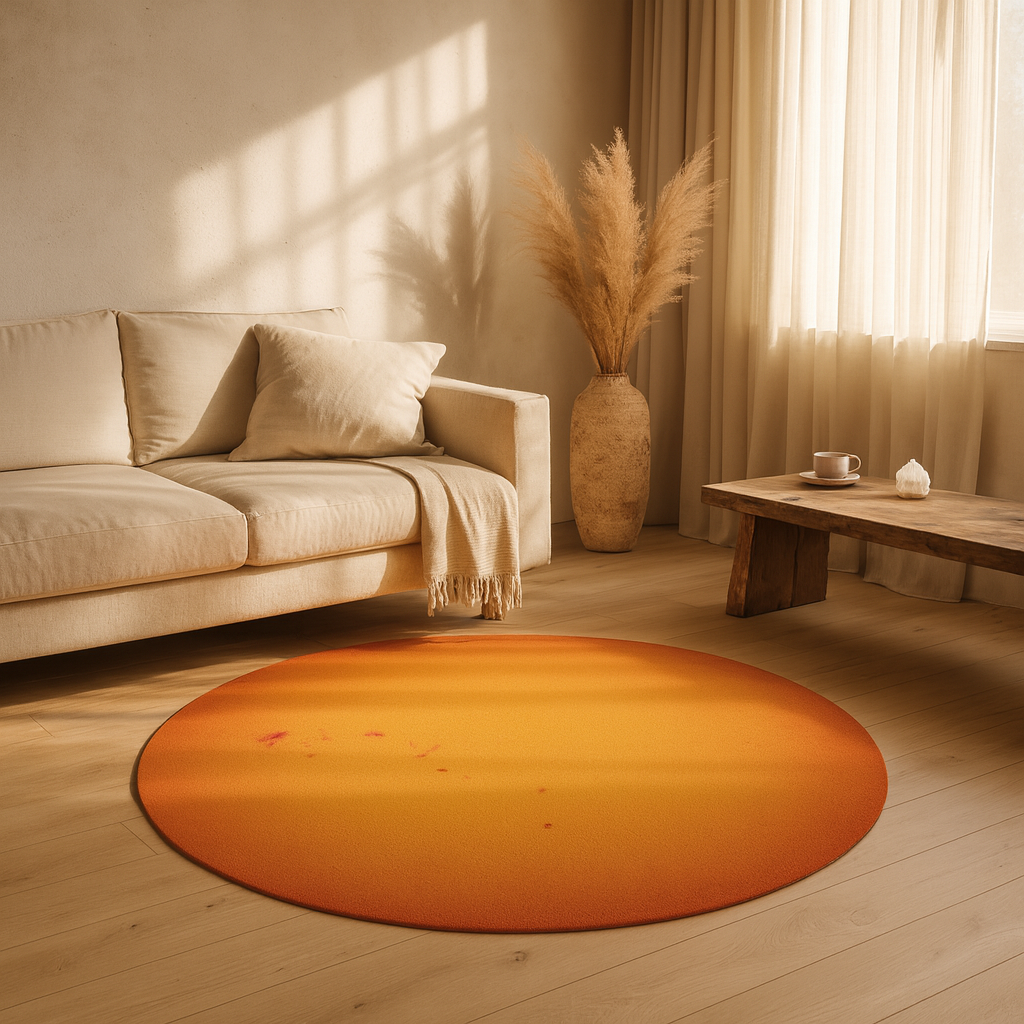 THE INDOOR SUN™ — A Celestial Rug for Those Who Outgrew “Live Laugh Love”