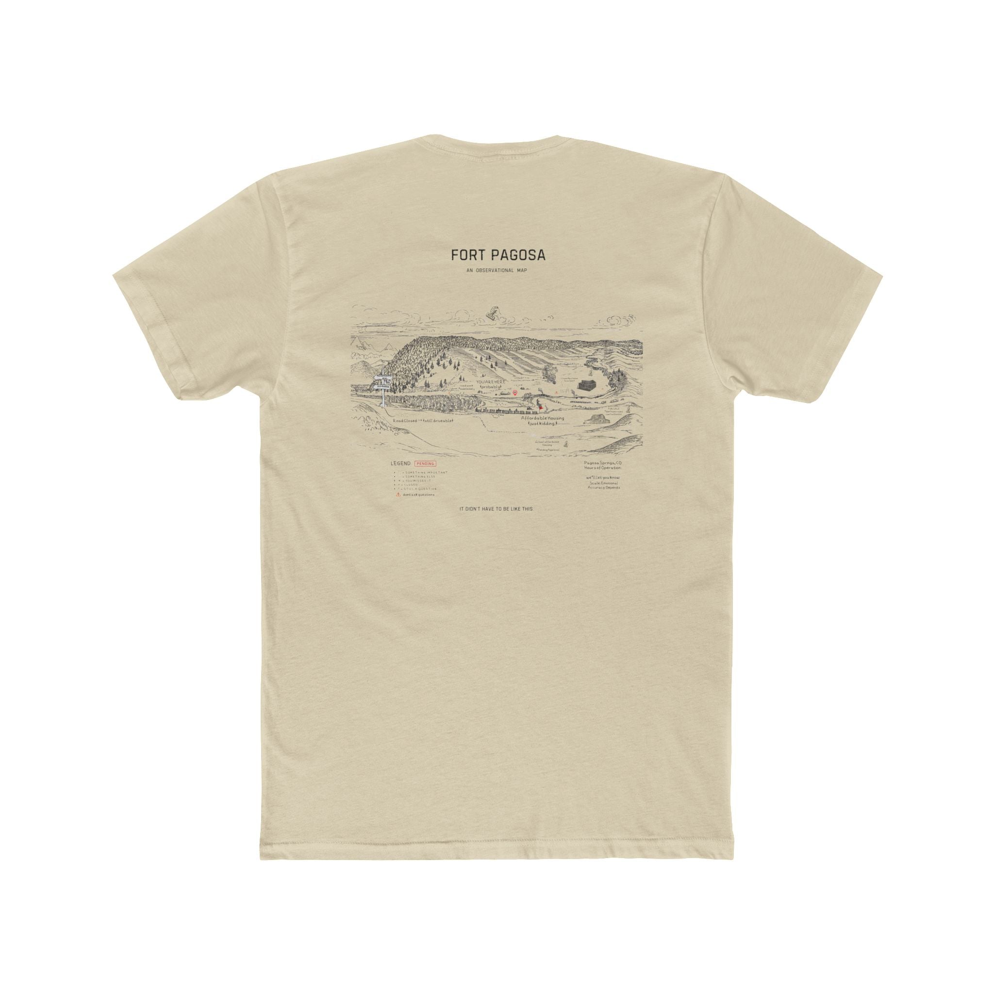 Fort Pagosa - Historic Map of Repeating Patterns - Vintage T