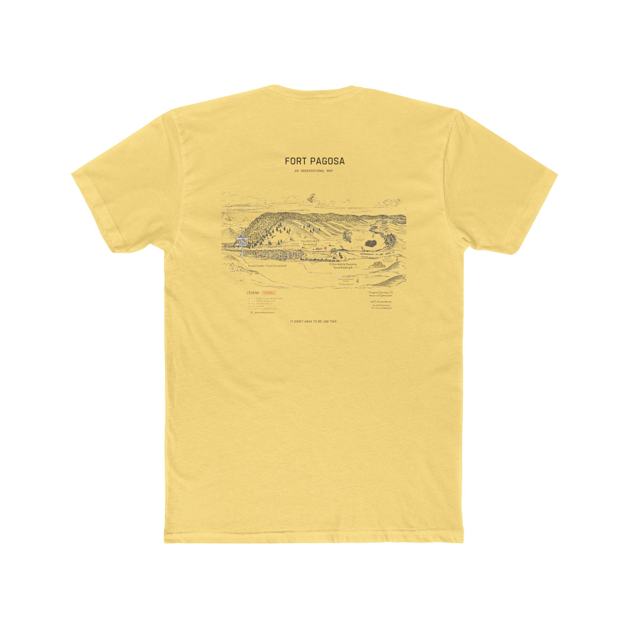 Fort Pagosa - Historic Map of Repeating Patterns - Vintage T