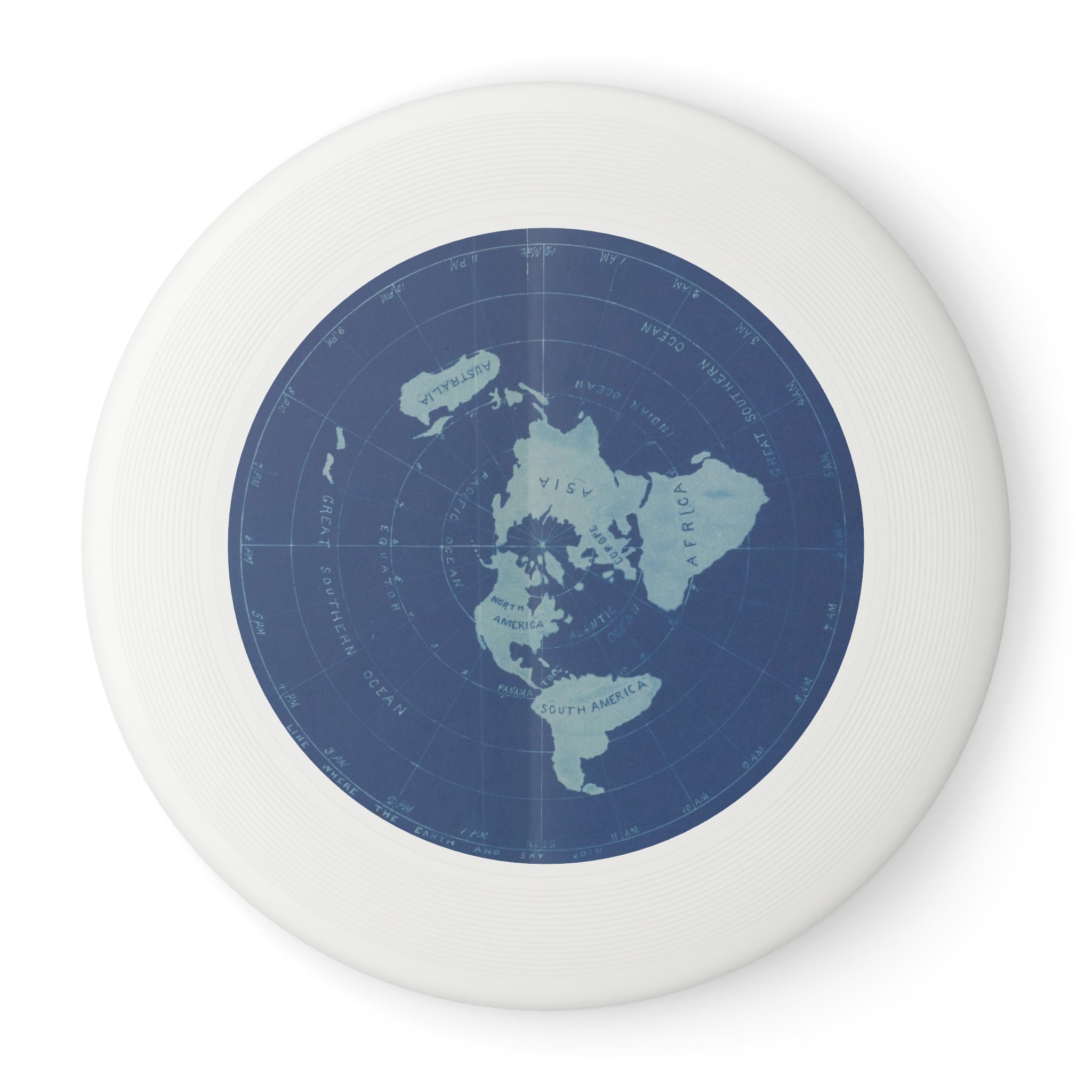 The Flat Earth™ Frisbee Now With Built-In Antarctic Ice Wall