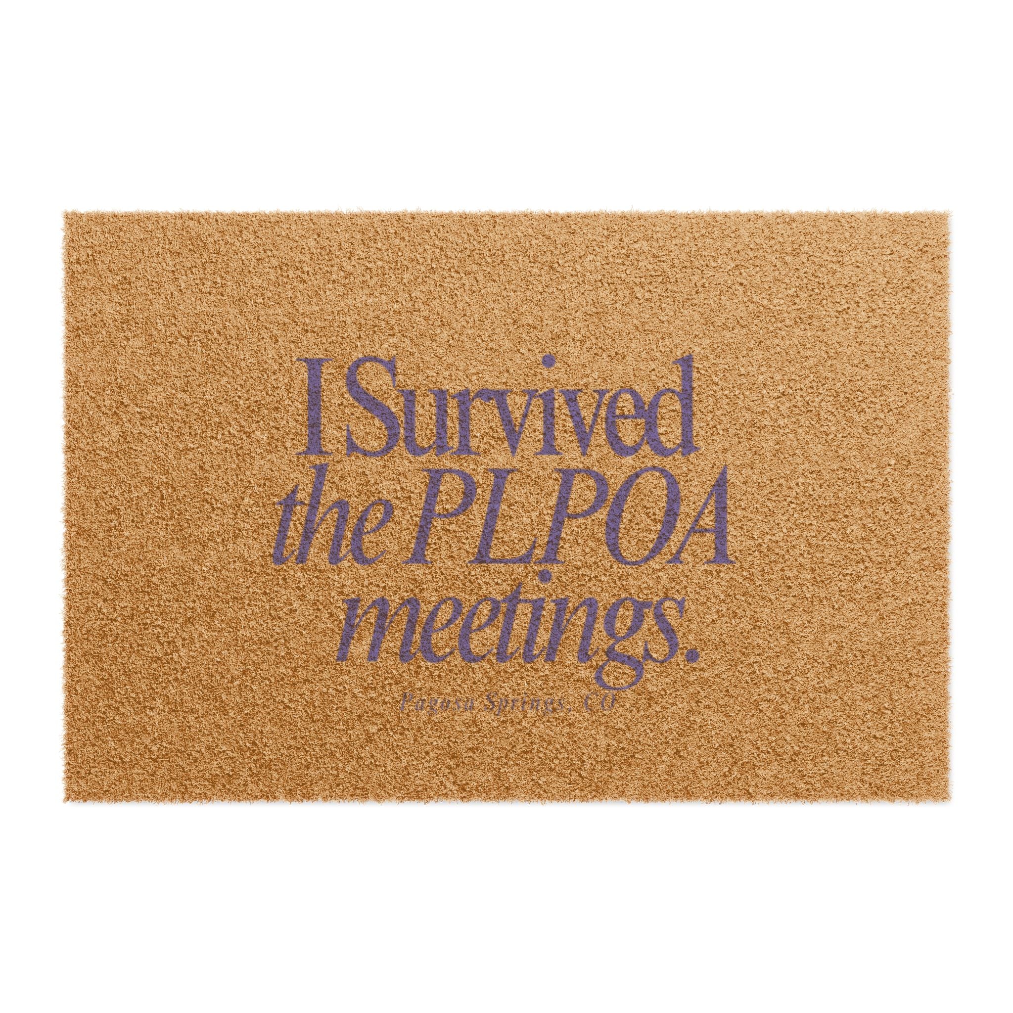Doormat — PLPOA Meetings: Survivor Edition